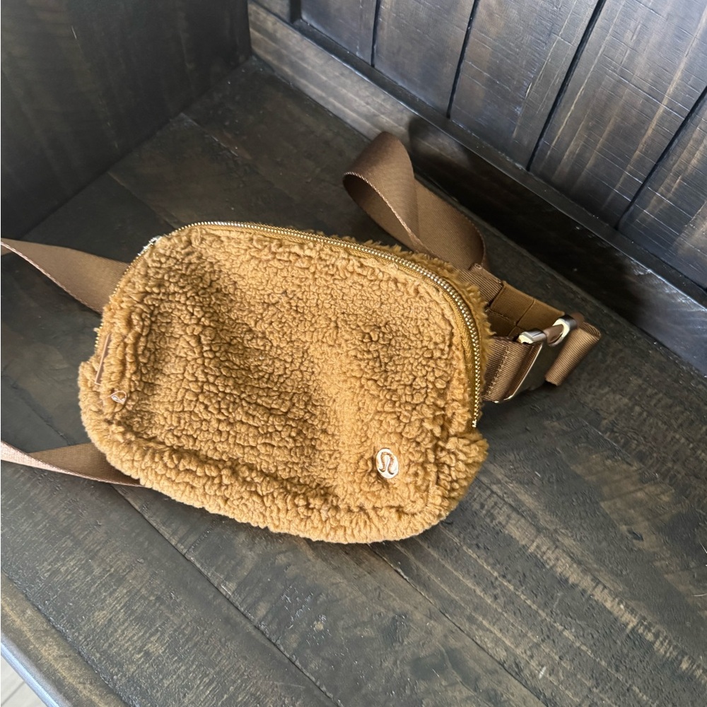 Lukulemon Brown Sherpa Crossbody Bag